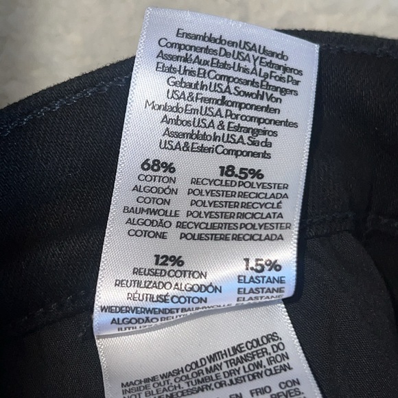 Mother Straight‎ Up Rambler Cargo Skim Jeans Black Size 33 NWT - Picture 14 of 15